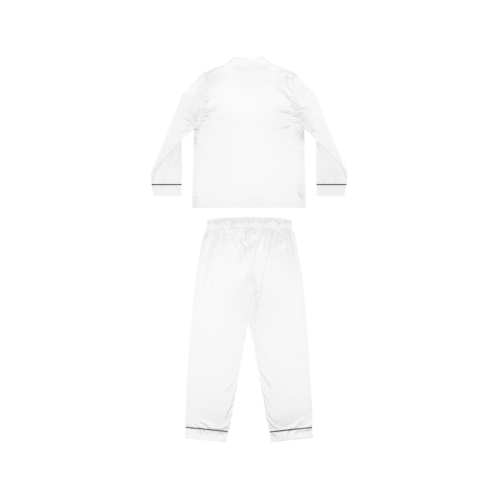 ICONIC Obsession Satin Pajama Set, flat lay, top and pants, back
