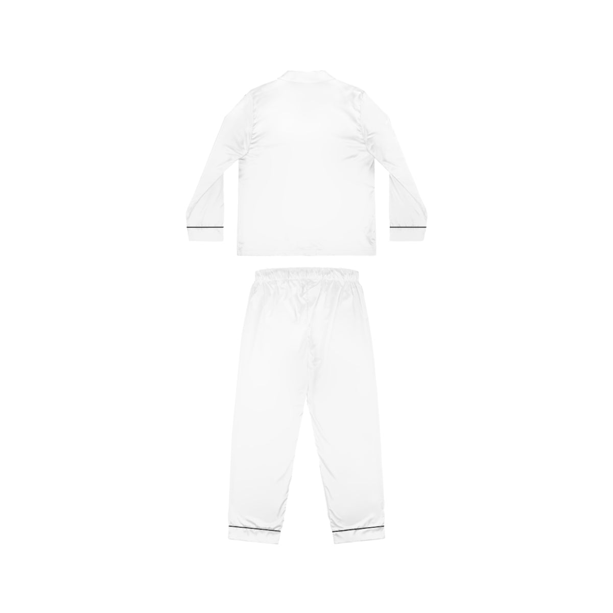 ICONIC Obsession Satin Pajama Set, flat lay, top and pants, back