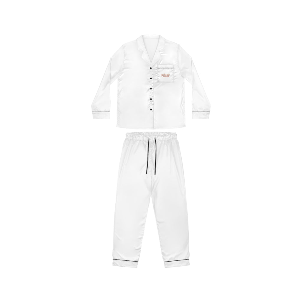 ICONIC Obsession Satin Pajama Set, flat lay, top and pants, front