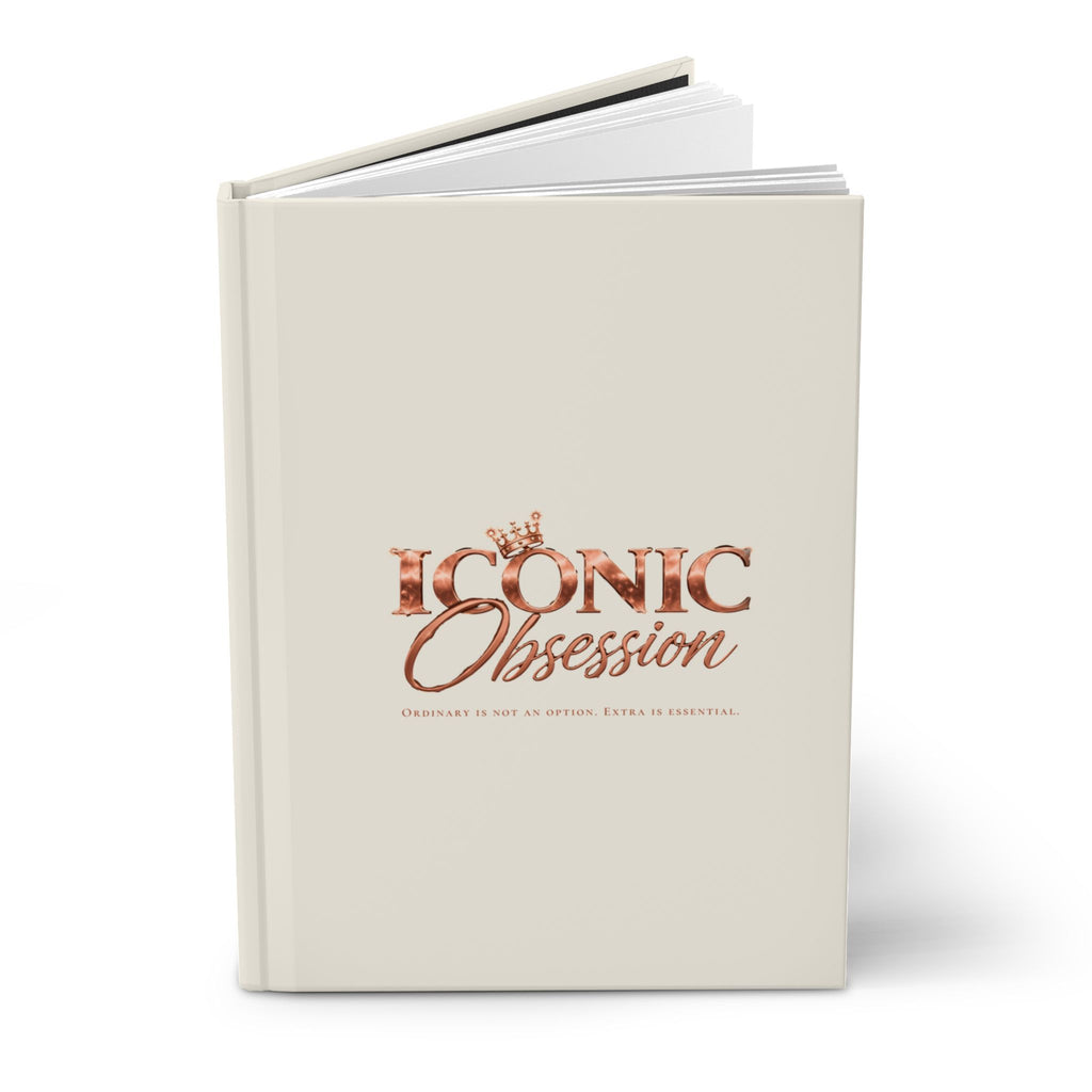 ICONIC Obsession Classic Journal – Ivory, standing, slightly open