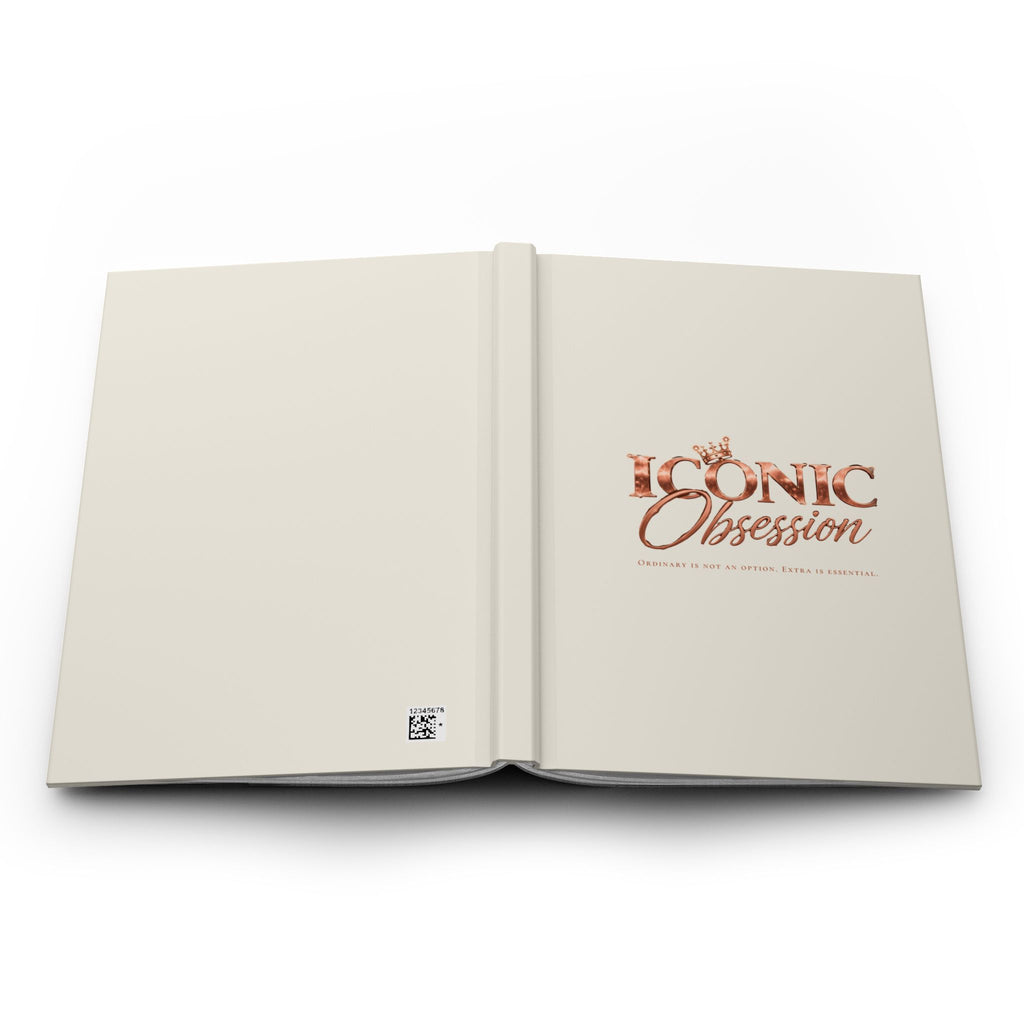 ICONIC Obsession Classic Journal – Ivory, open flat, full wraparound cover