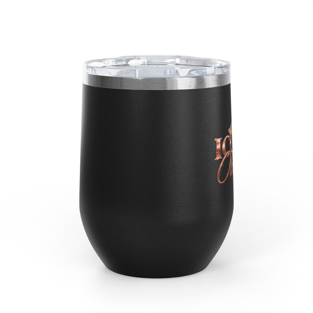 ICONIC Obsession Wine Tumbler, in black, side view