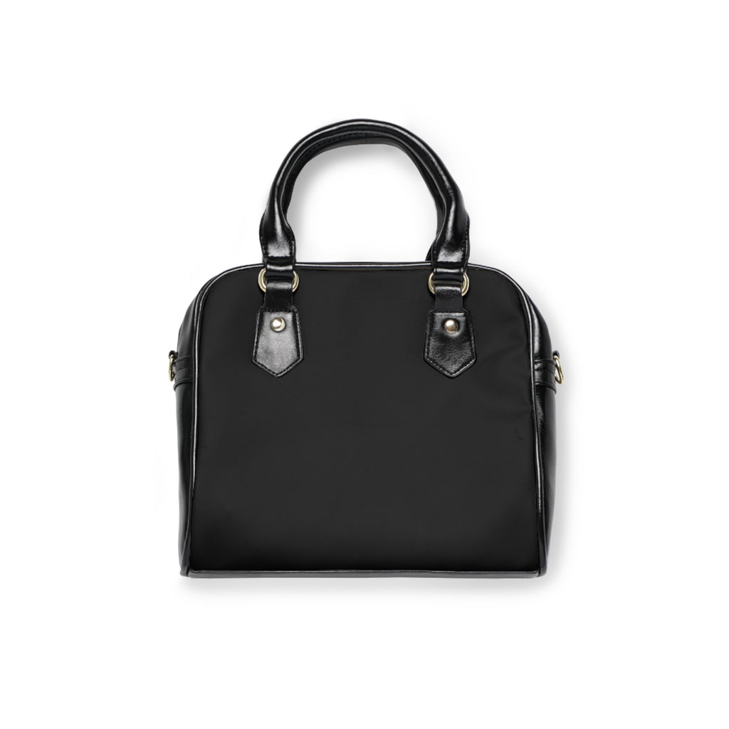 ICONIC Obsession Signature Shoulder Handbag in black, back view