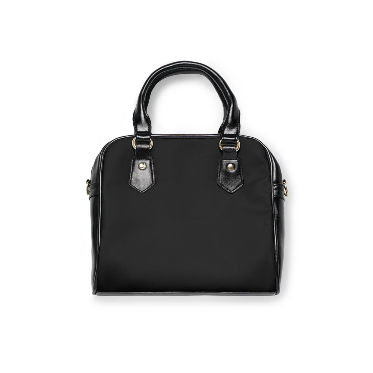 ICONIC Obsession Signature Shoulder Handbag in black, back view