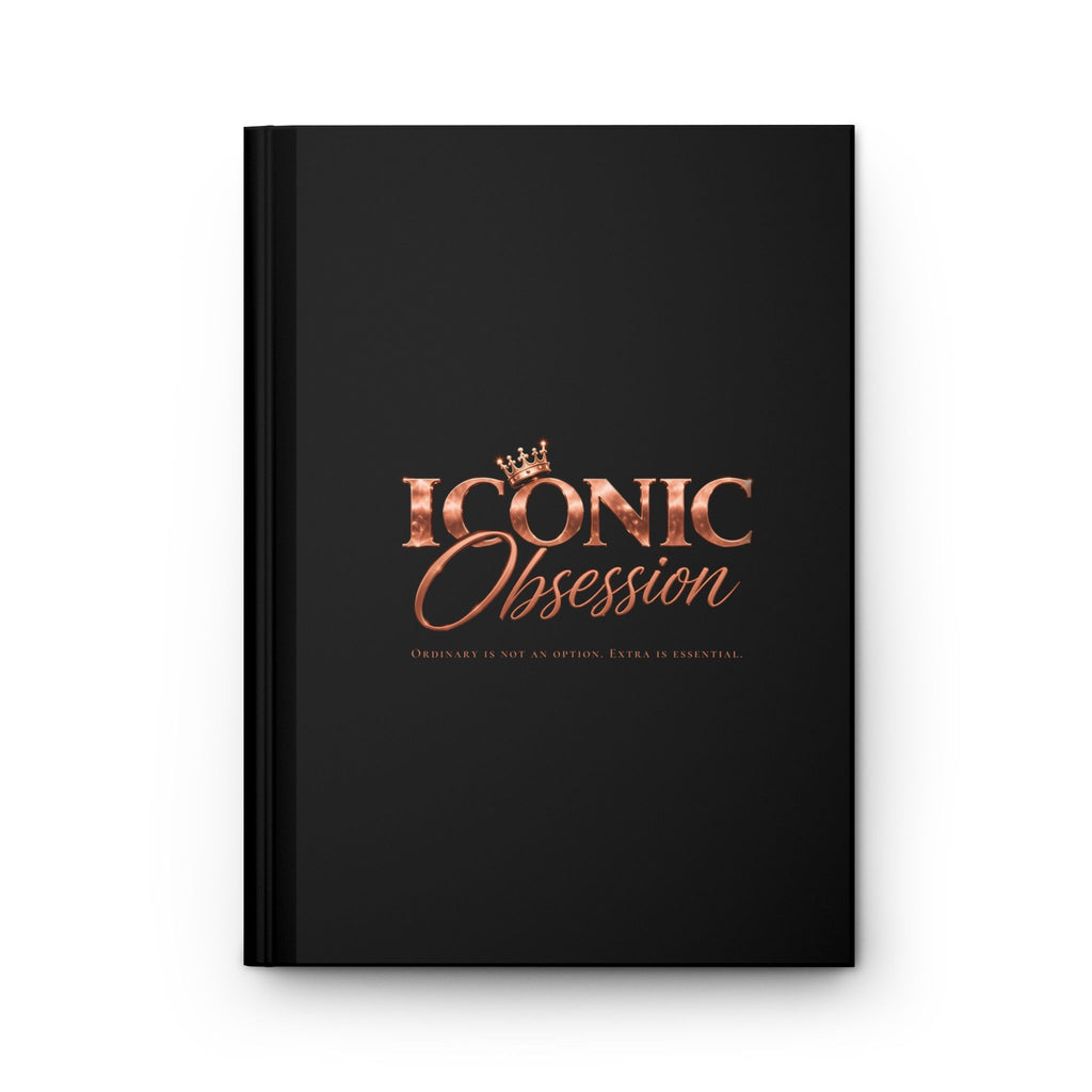 ICONIC Obsession Classic Journal, front cover with crowned rose-gold logo