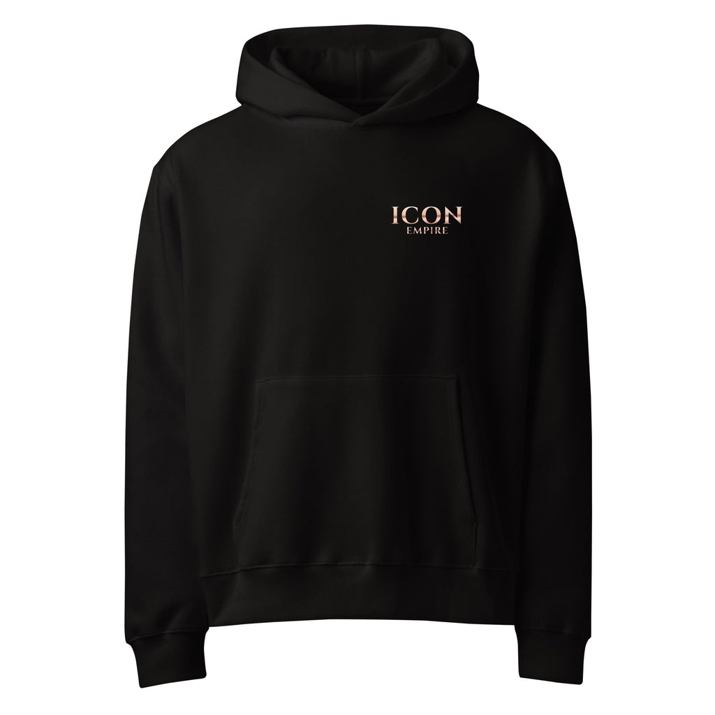 ICON Empire Hoodie, front, rose-gold-tone ICON Empire logo on the left chest