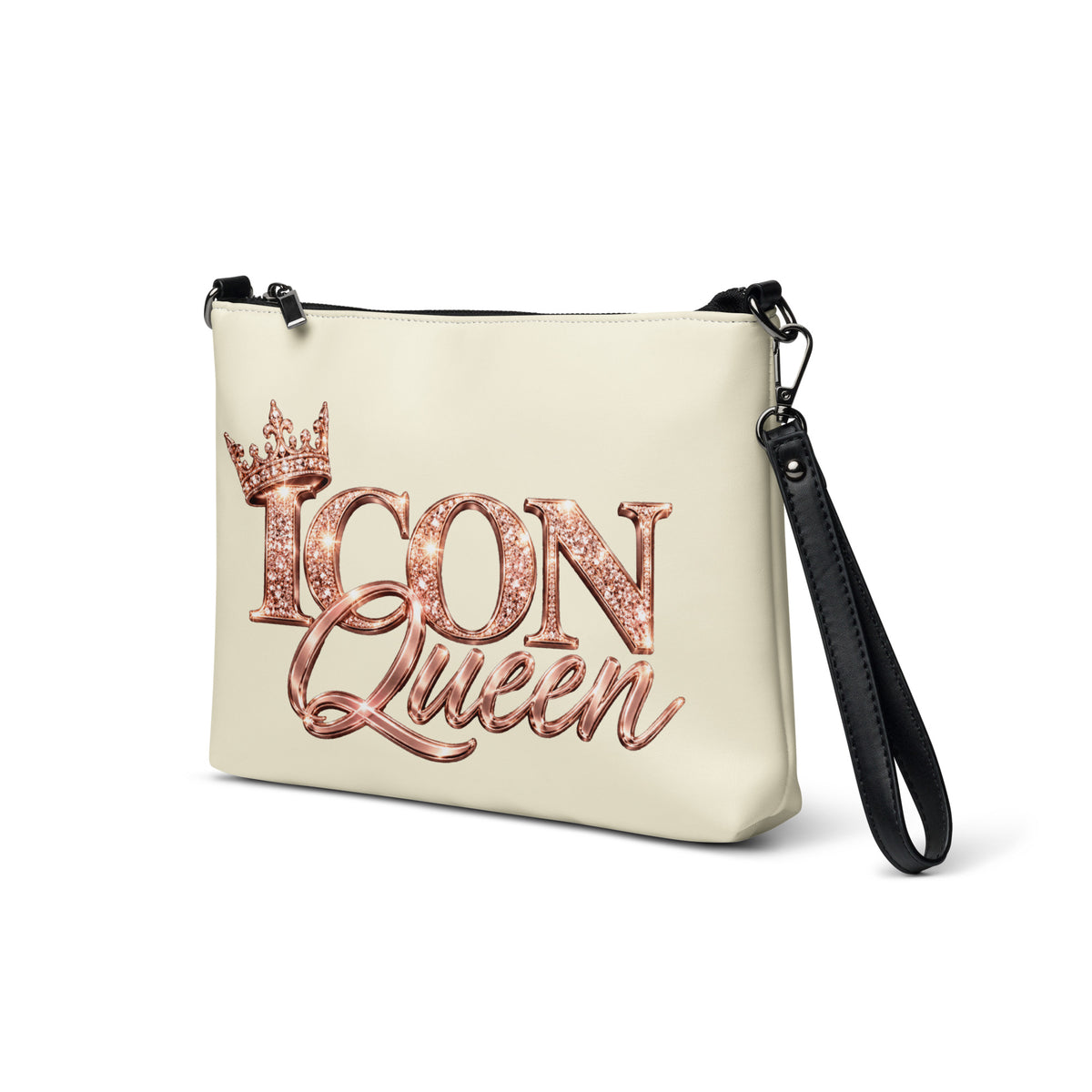 ICON Queen Ivory Crossbody in ivory, angled front view