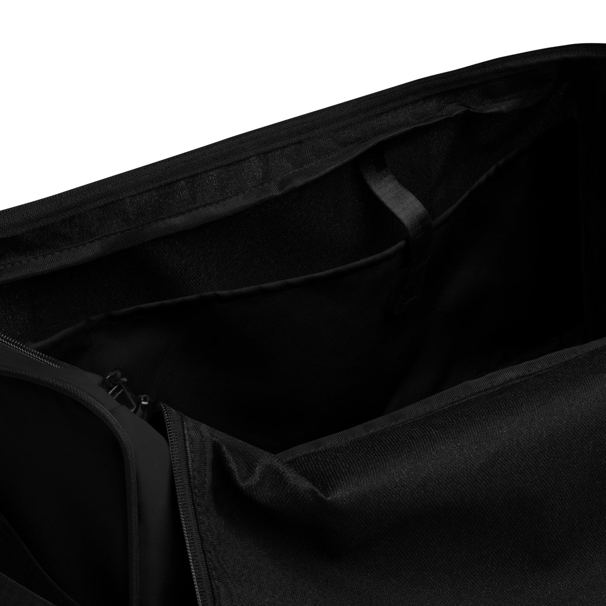 ICON TV Duffle in black, inside pocket view