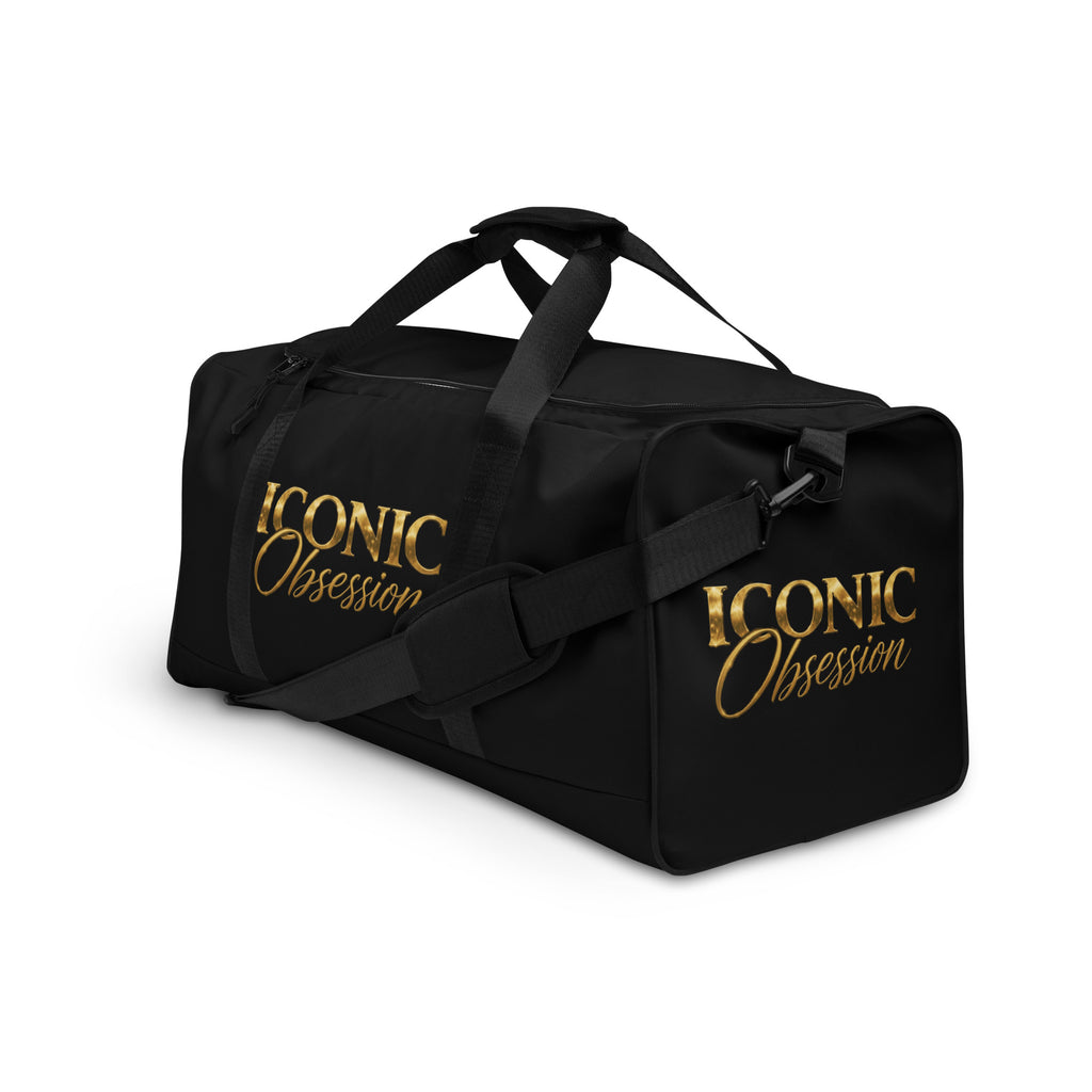 ICONIC Obsession Men's Duffle in black, angled front view