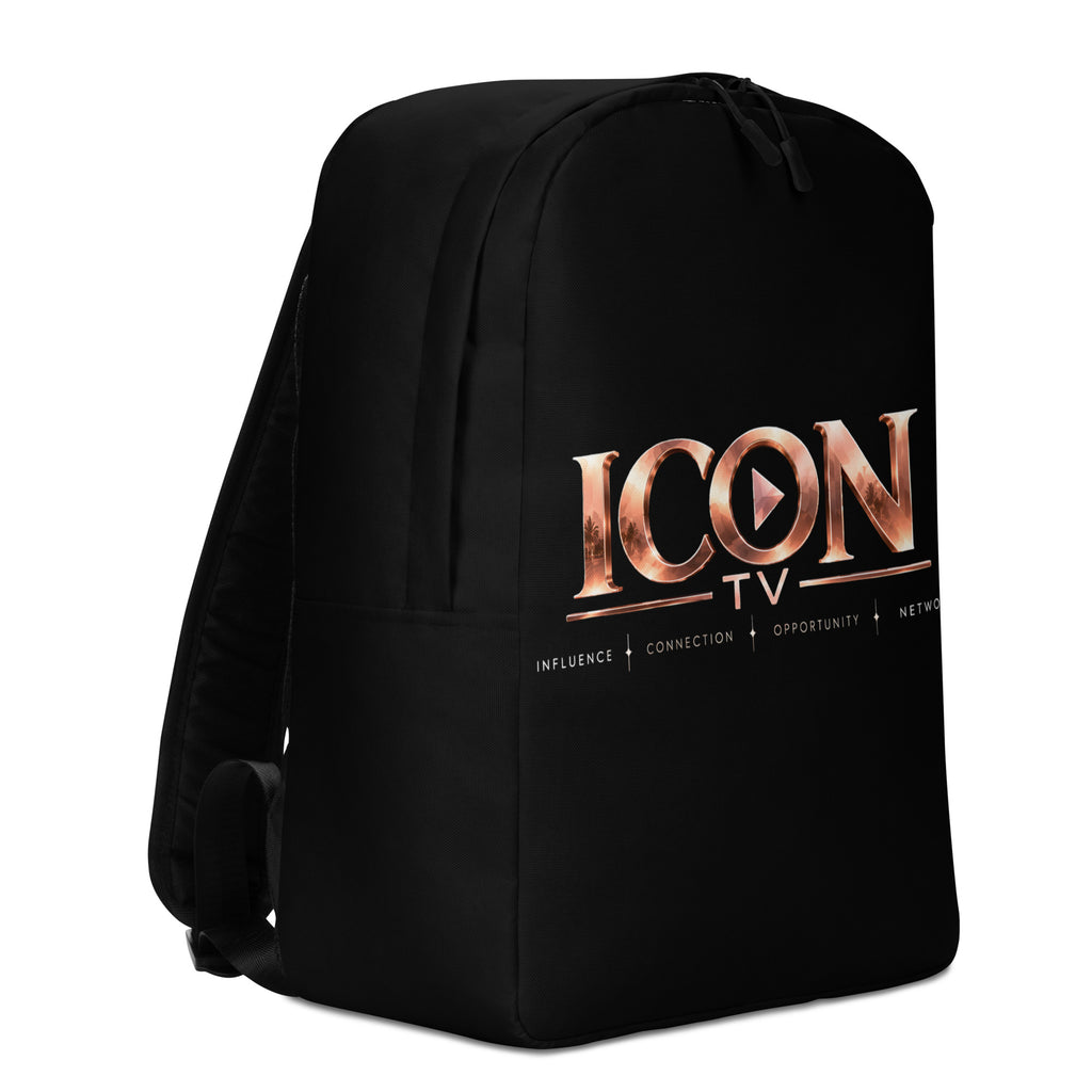 ICON TV Backpack in black, right side view