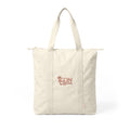 ICON Queen Carry-All Tote in ivory, front view with rose-gold logo