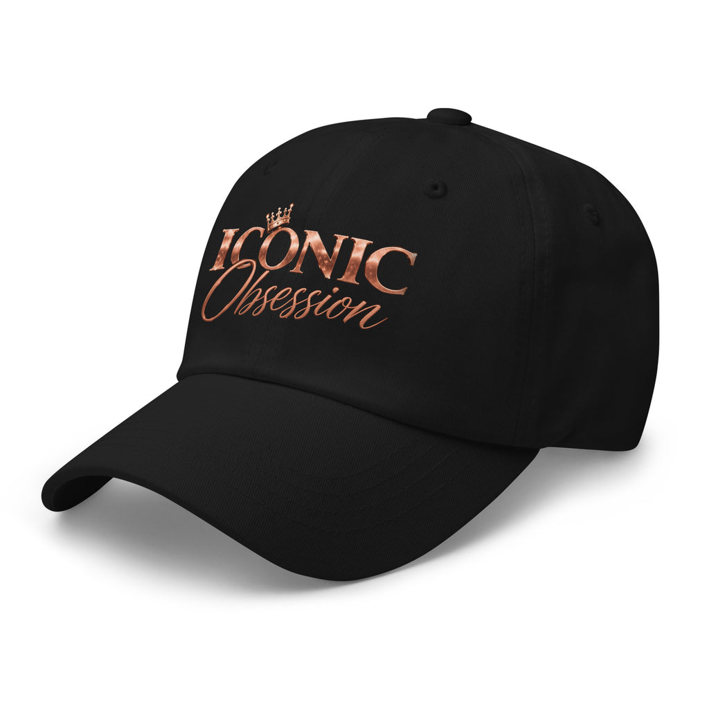 ICONIC Obsession Signature Hat in black, angled front view