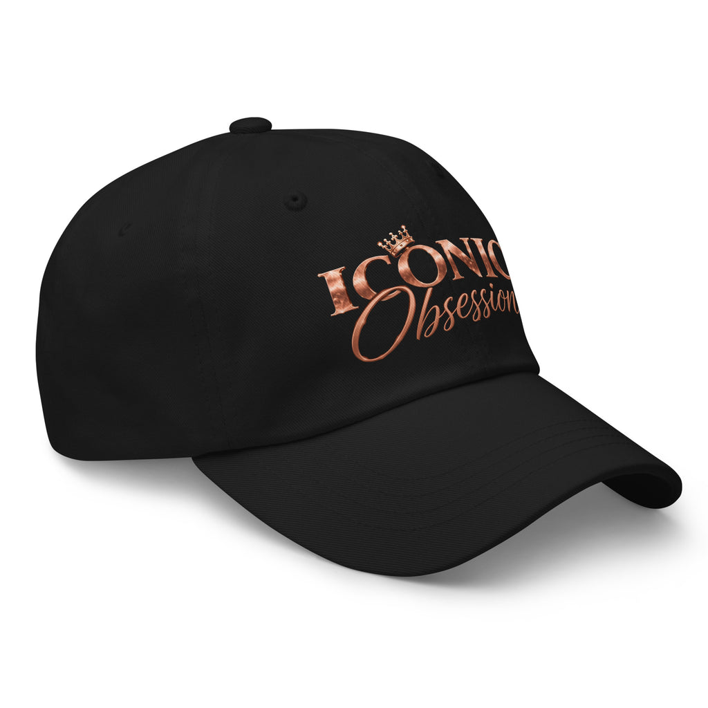 ICONIC Obsession Signature Hat in black, angled front view