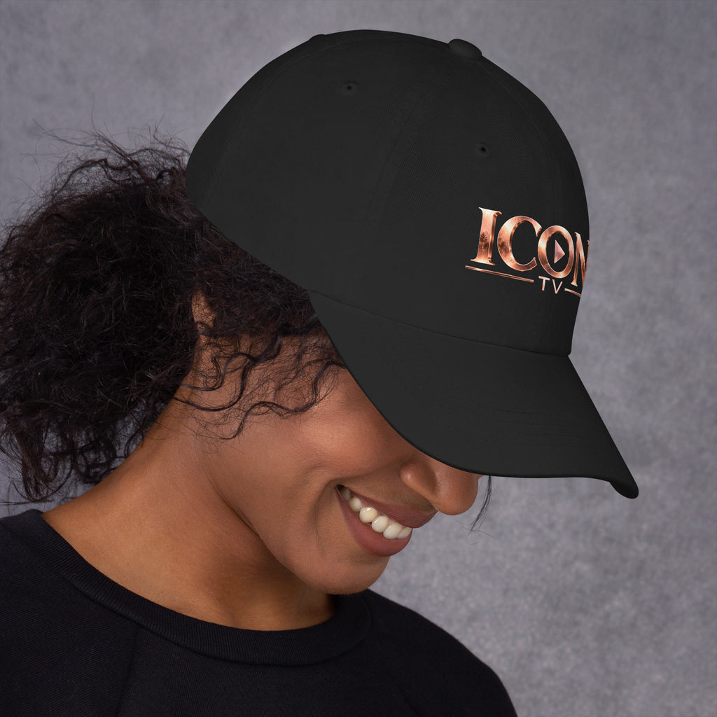 ICON TV Hat in black, right side view