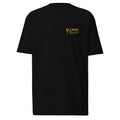 ICONIC Obsession Men's Signature Tee in black, front view with yellow-gold logo
