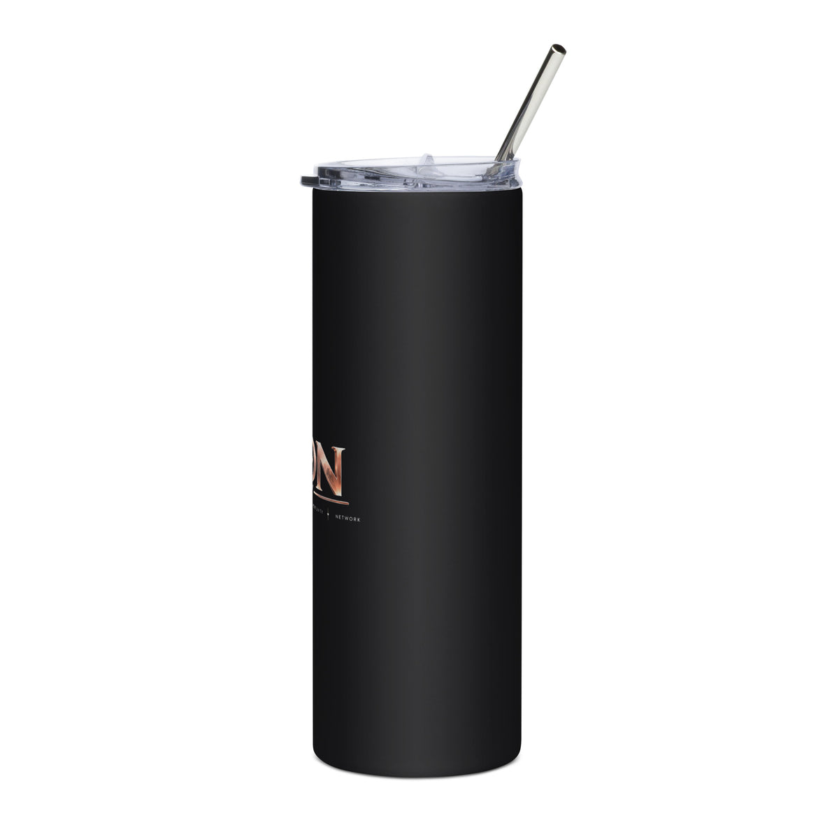 ICON TV Tumbler in black, left side view