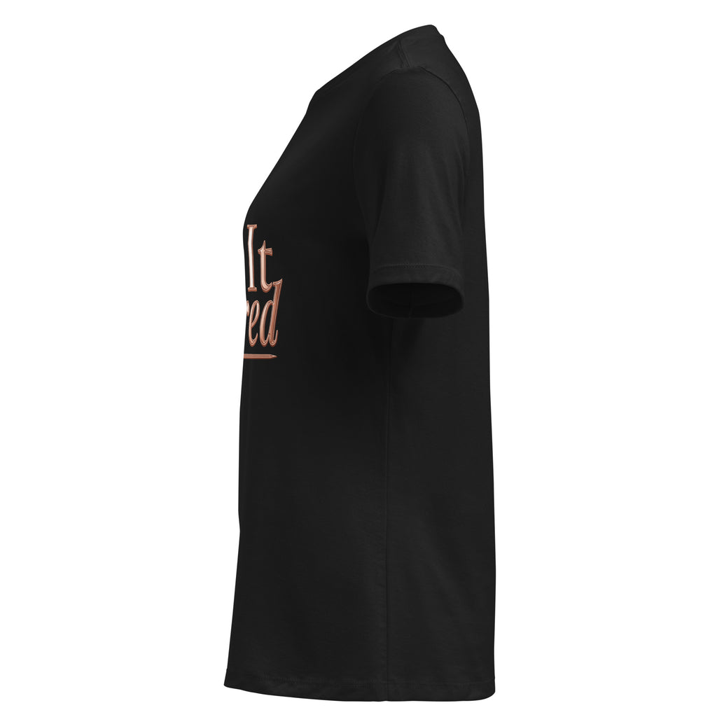 Do It Scared Tee – Statement Script in black, left side view