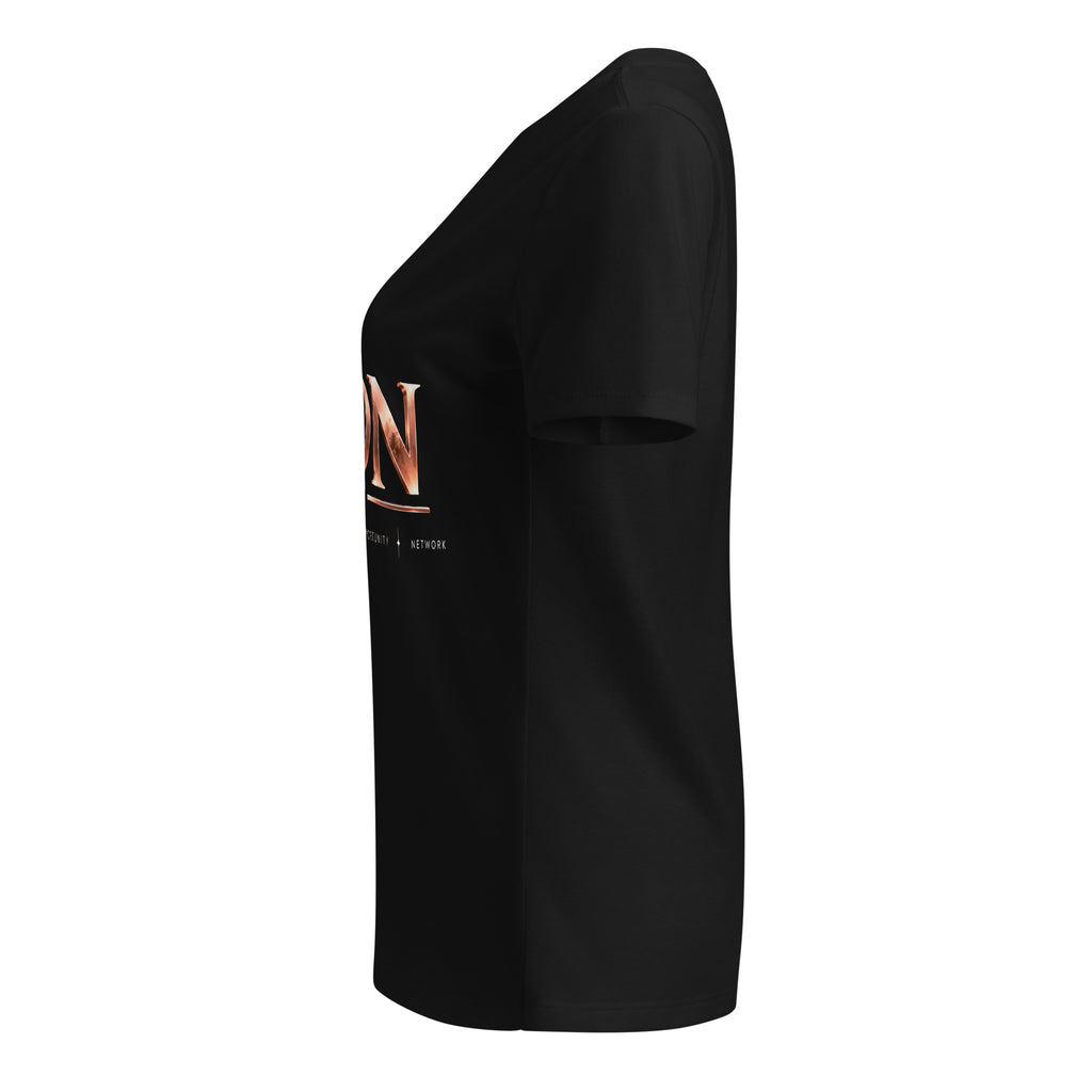 ICON TV V-Neck in black, left side view